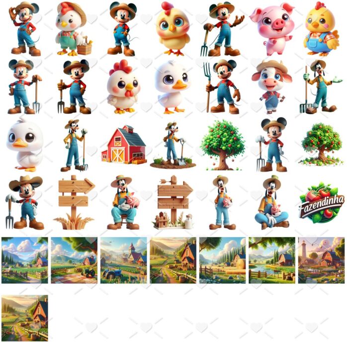 Ilustracoes Fazendinha Do Mickey E Sua Turma Cute Png