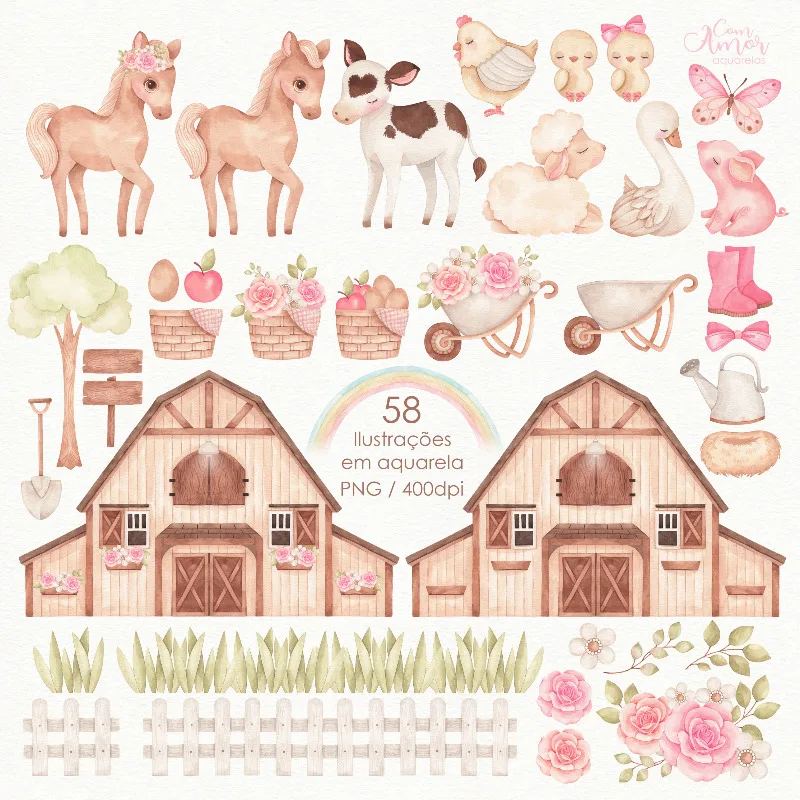 Ilustrações Fazendinha Menina Png Campo Fazenda Fofa Cute 2 Ilustrações Fazendinha Menina Png Campo Fazenda Fofa Cute