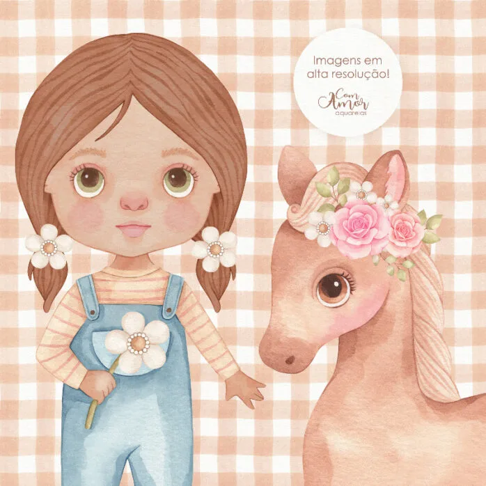 Ilustrações Fazendinha Menina Png Campo Fazenda Fofa Cute