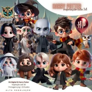 Ilustrações Harry Potter Baby Cute 3D Cliparts Fofo Imagens