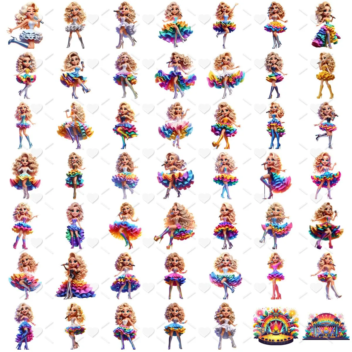 Ilustrações Joelma Calypso Cute 3D Fofo Imagens Png 2 Ilustrações Joelma Calypso Cute 3D Fofo Imagens Png