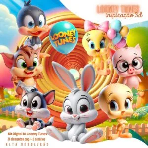 Ilustrações Looney Tunes Png Baby Fofo Kit Digital 3D 13 Ilustrações Looney Tunes Png Baby Fofo Kit Digital 3D