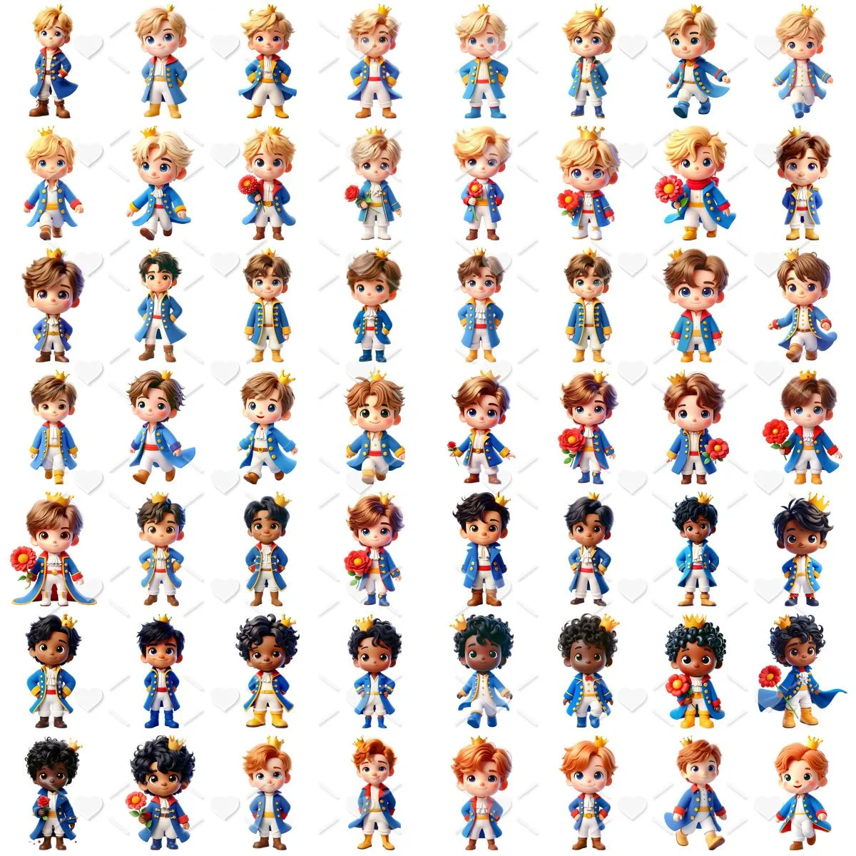 Ilustrações O Pequeno Príncipe Png Baby Fofo Kit Digital 3D