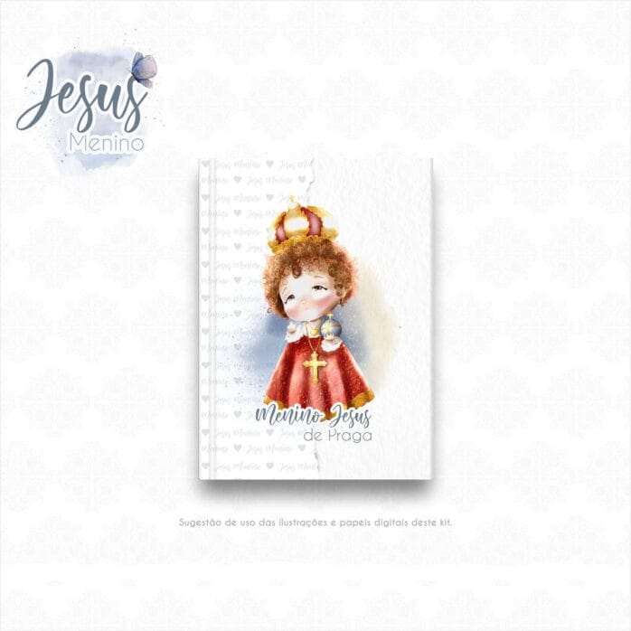 Jesus Menino Kit Digital Santinhos e Ilustrações em Png