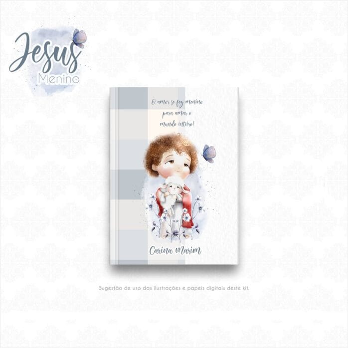 Jesus Menino Kit Digital Santinhos e Ilustrações em Png