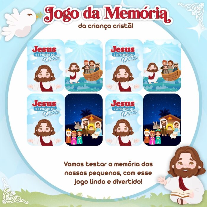 Jogo da Memória Religioso Infantil