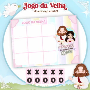Jogo da Velha Religioso Infantil em PDF para Imprimir