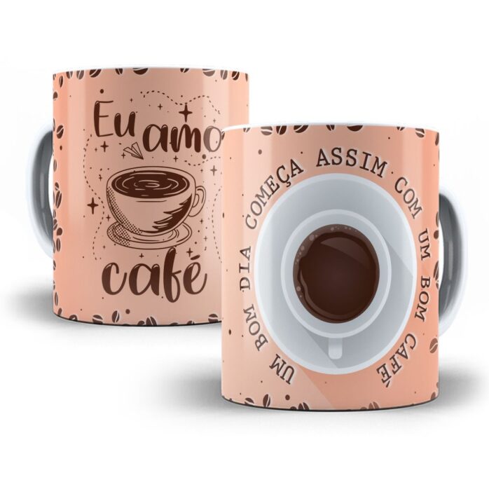 Kit 14 Estampas Caneca Frases Cafe Editavel No Corel