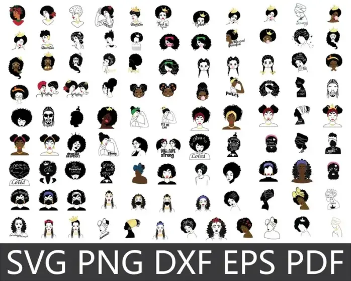 Kit Afro Black Png Design Grafico Para Produtos Personalizados 4