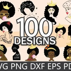 Kit Afro Black Png Design Grafico Para Produtos Personalizados 6