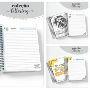 Kit Agenda Lettering Masculina com Artes Editáveis