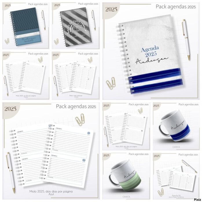 Kit Agendas Masculinas 2025