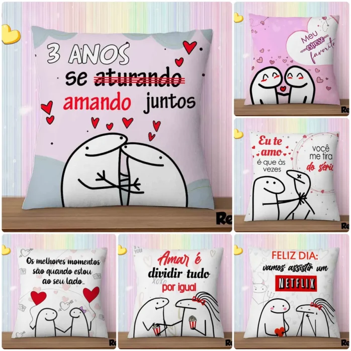 Kit Almofada Dia dos Namorados: 36 Artes Editáveis