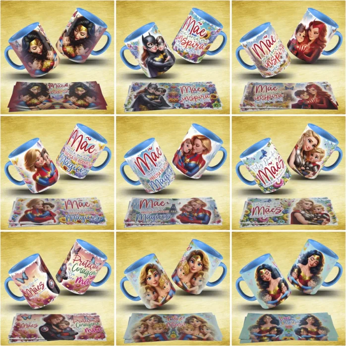 Kit Arte Digital para Caneca - Especial Mães Heróinas