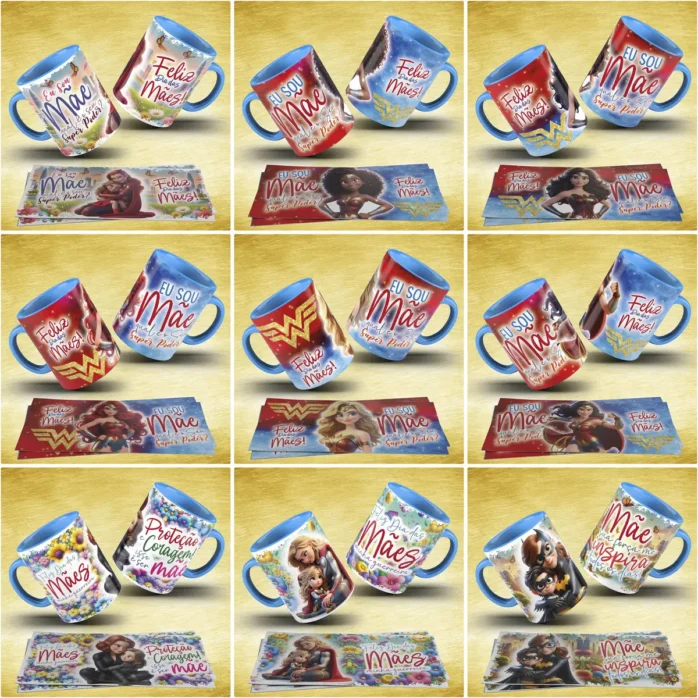 Kit Arte Digital para Caneca - Especial Mães Heróinas