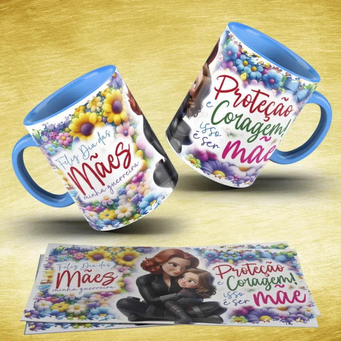 Kit Arte Digital para Caneca - Especial Mães Heróinas