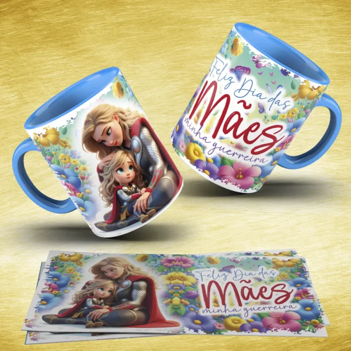 Kit Arte Digital para Caneca - Especial Mães Heróinas