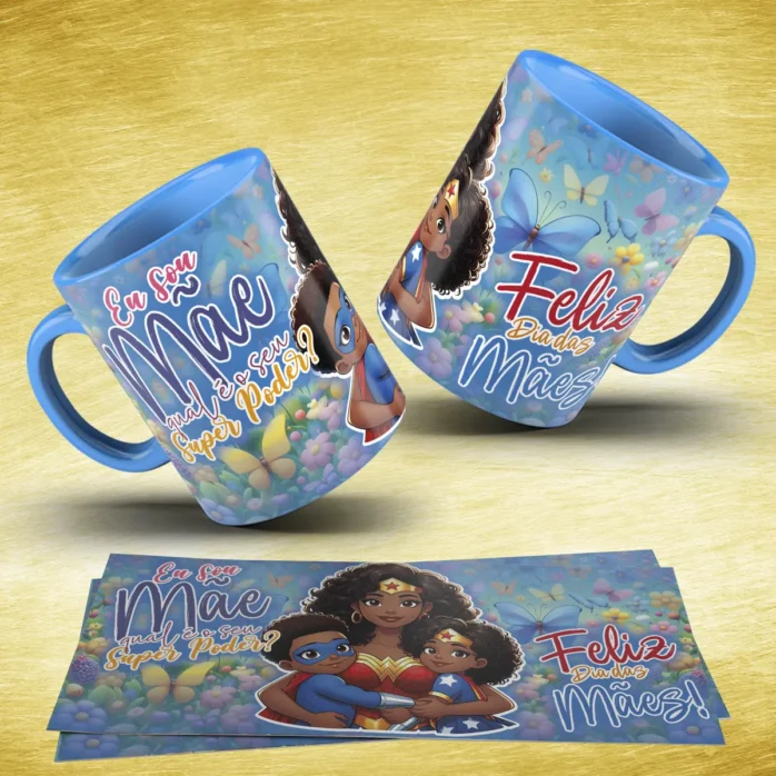 Kit Arte Digital para Caneca - Especial Mães Heróinas