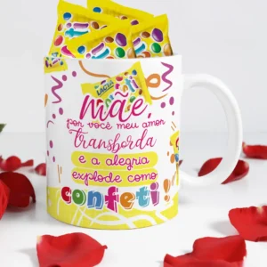 Kit Arte para Caneca Dia das Mães - 28 Arquivos JPG Editáveis