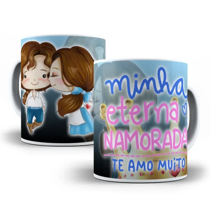 Kit Arte Photoshop: Canecas Princesas Namorados