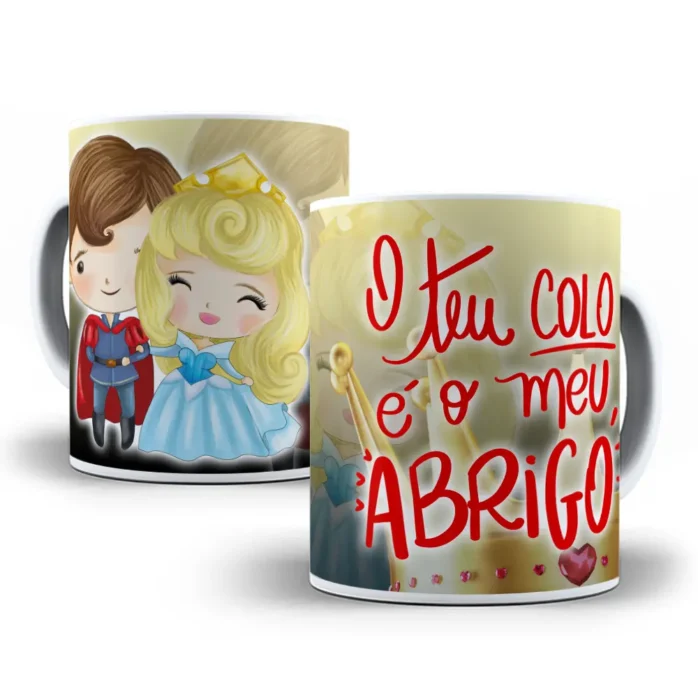 Kit Arte Photoshop: Canecas Princesas Namorados