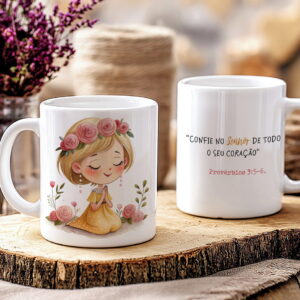 Kit Artes Digitais Canecas Meninas da Fé para Personalizar