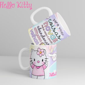 Kit Artes Digitais Hello Kitty para Caneca PNG e Corel