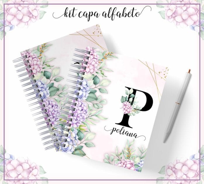 Kit Capa Alfabeto Floral