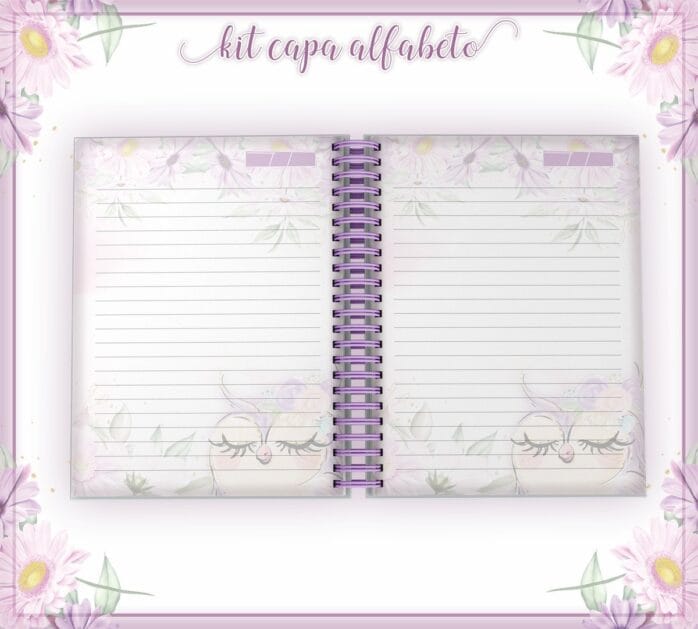 Kit Capa Alfabeto Lilás