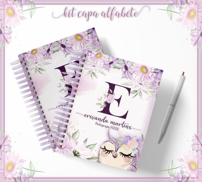 Kit Capa Alfabeto Lilás