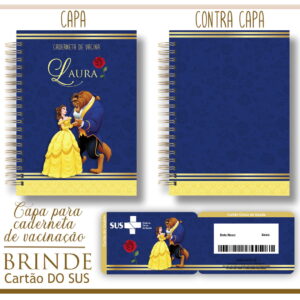 Kit Capa e Cartão Sus A Bela e a Fera