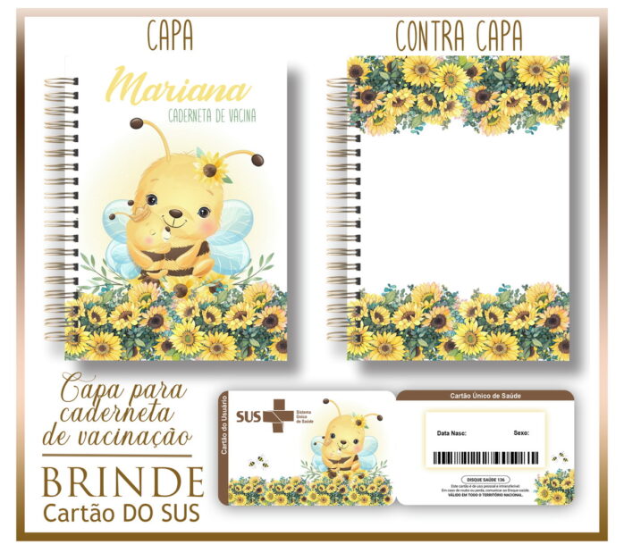 Kit Capa e Cartão Sus Abelhinha