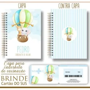 Kit Capa e Cartão Sus Animais Baloeiro 12 Kit Capa e Cartão Sus Animais Baloeiro