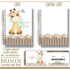 Kit Capa e Cartão Sus Girafa Baby