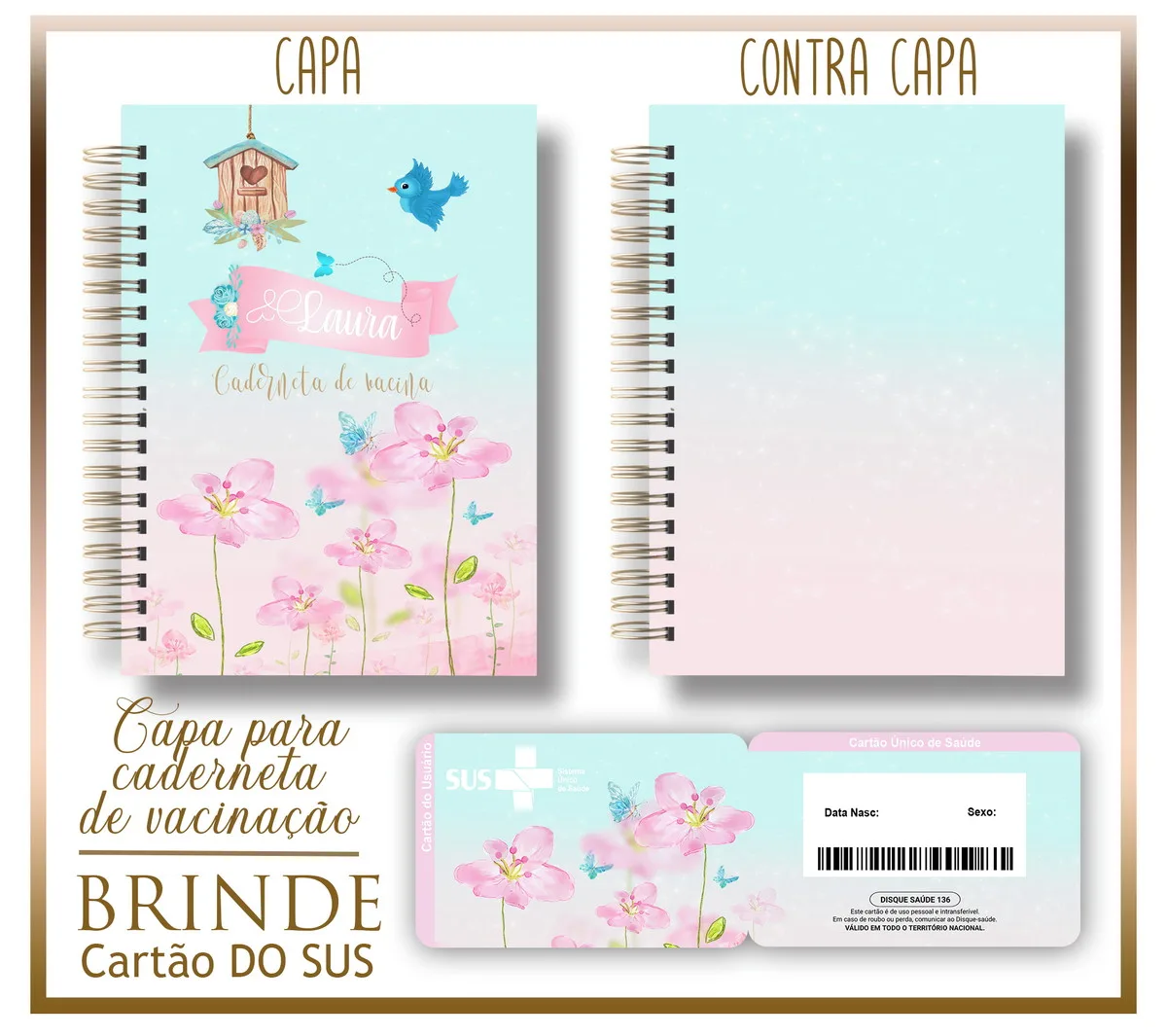 Kit Capa e Cartão Sus Jardim 1 Kit Capa e Cartão Sus Jardim