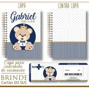 Kit Capa e Cartão Sus Ursinho Príncipe 8 Kit Capa e Cartão Sus Ursinho Príncipe