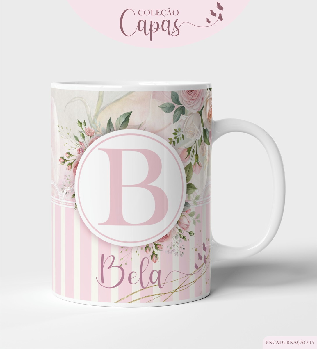 Kit Capas A5 e Artes para Canecas Floral Vintage 3 Kit Capas A5 e Artes para Canecas Floral Vintage - Imagem 3