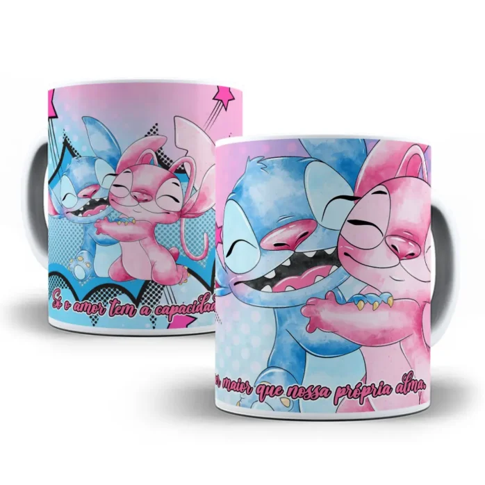 Kit com 18 Designs de Stitch para Sublimação em Canecas
