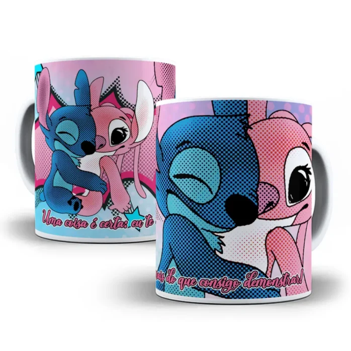 Kit com 18 Designs de Stitch para Sublimação em Canecas