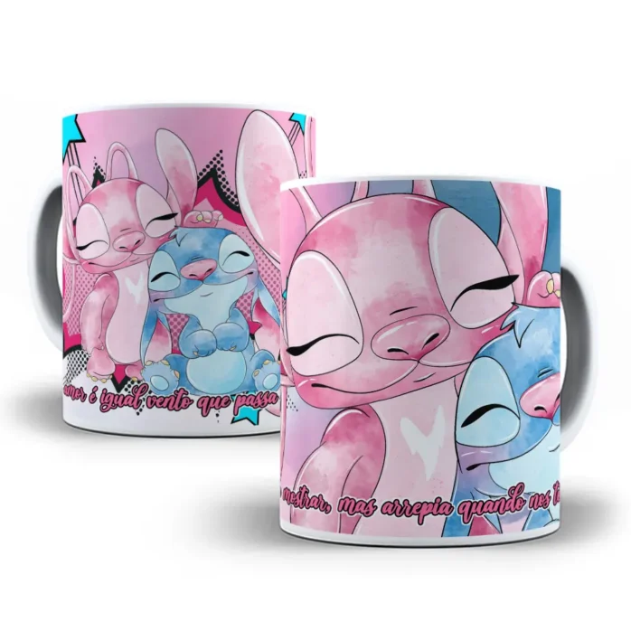 Kit com 18 Designs de Stitch para Sublimação em Canecas