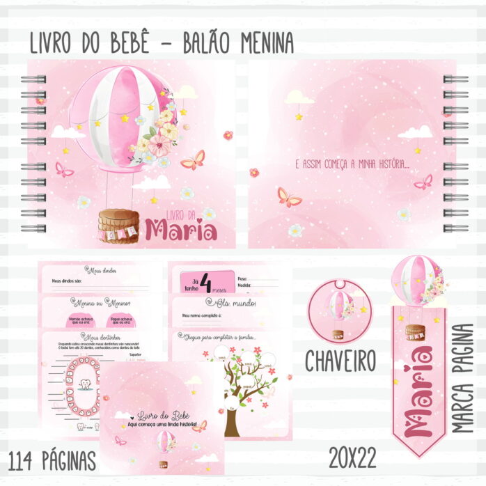 Kit Completo do Bebê Balão Menina