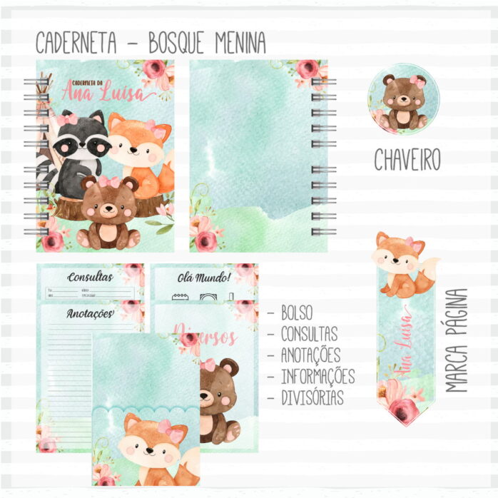 Kit Completo do Bebê Bosque Menina