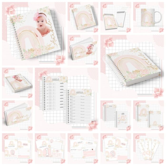 Kit Completo Maternidade Arco Iris MENINA