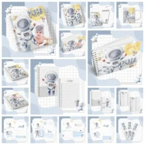 Kit Completo Maternidade Astronauta Menino 9 Kit Completo Maternidade Astronauta Menino