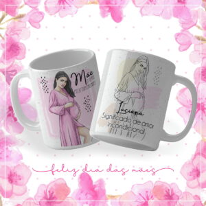 kit de artes canecas maes gravidas png e corel