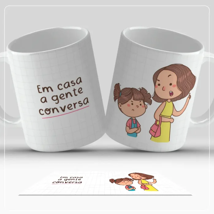 Kit de Artes JPG para Sublimação em Canecas - Dia das Mães
