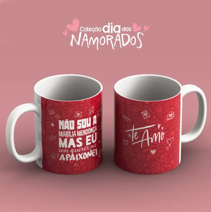 Kit de Artes para Canecas de Namorados - JPEG Prontos