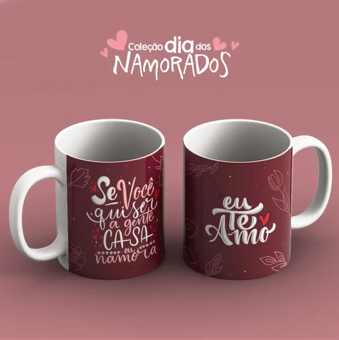 Kit de Artes para Canecas de Namorados - JPEG Prontos