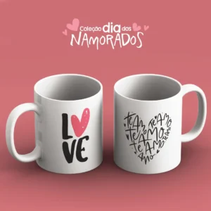 Kit de Artes para Canecas de Namorados - JPEG Prontos