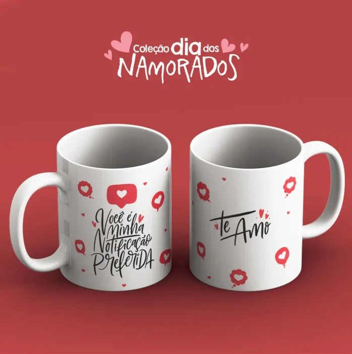 Kit de Artes para Canecas de Namorados - JPEG Prontos